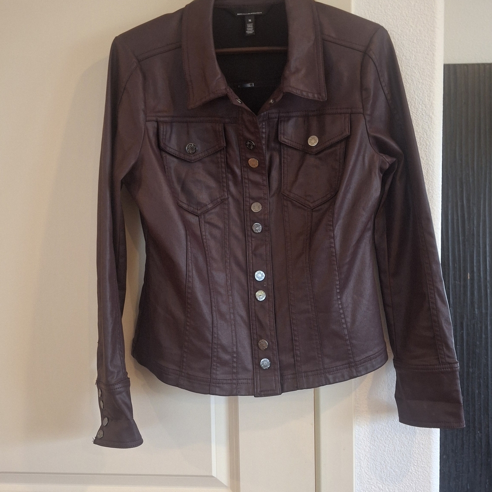 WHBM Coated Jean Style Jacket M